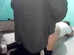 We fuck doggy style on cold day in twin bed, so hot!