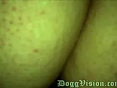 Cheating neighbor with hairy pussy feels guilty yet excited getting fucked in the garage