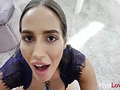 Milf Desiree Dulce goes wild sucking young 18+ cock hard!