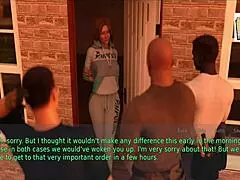 Wife and stepmother play erotic game with big tits and ass