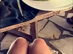 Just caught sexy flashing snaps outdoors