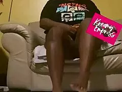 hot ebony milf licks raw honey off my feet