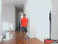 two busty women subtly sharing that hard man meat