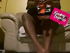 hot ebony milf licks raw honey off my feet