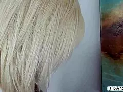 hot stepmom drops to her knees for a sudden blonde suck.