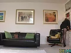 Ginger In Stockings Eats Pussy Like Crazy!