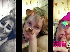 she plays like a young slut, sucking and blowing