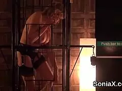 Hey, check out unfaithful Lady Sonia flashing her huge British melons!