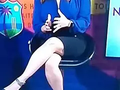 Is This Spicy Hot Indian TV Anchor Bent Over In Cricket Show?
