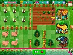 nutaku booty farm hentai game part 14, cute brunette in fantasy cartoon country adventure