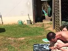Mature Francaise With Small Tits Banged Doggy And Fisted Outdoors.