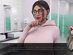 Sexy secretary with huge boobs teases in skirt at office - Playful Fox