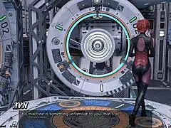 stranded in space holding hands with asian scientist milf in 3d