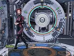 stranded in space holding hands with asian scientist milf in 3d