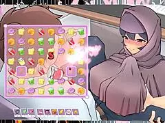 Tsundere MILF Gives Titjob Under Desk in Hentai Game