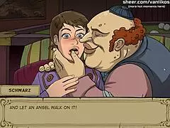 My Heart Races Seeing Blonde Wife's Tight Pussy Creampied by Huge Cock in Anime Cheat.