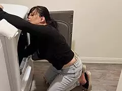 my hot stepmom london rose got stuck in the washer during a wild moment