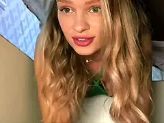 the stepsister got stuck under the bed, took advantage and fucked her hard in pov creampie