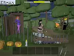 Futanari Milf with Big Tits Dominates in Halloween Bambook Gameplay