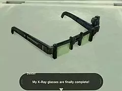 dexter sneaks x-ray glasses to peek at naked bodies in sims 4