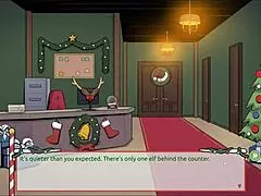 Oh wow, naughty elf seduces sexy santa wife in claus secret xmas hentai game episode one!