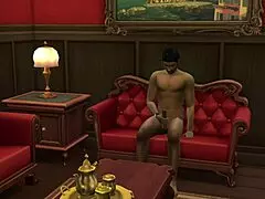 Santu aunty plays with her neighbor guy in this hentai story.