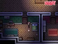 Watching a porn movie with a busty woman - hentai game - zombies retreat - part 5