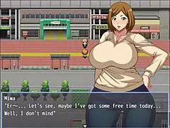 Old guy grabs neighbor's huge ass in hentai game part 3 😏