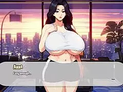Futa Gym Teacher Shows Big Tits in Hentai Anime