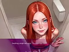 Curvy wife got drilled by stranger in public toilet hentai scene