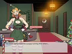 hey, check out claus secret xmas hentai game where mrs santa teases with her underskirt anal plug