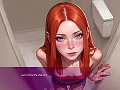 Curvy wife got drilled by stranger in public toilet hentai scene