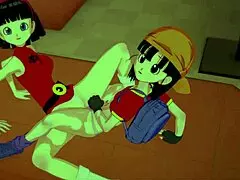 i feel so excited teaching videl about sex fantasies with pan in this hentai monster world