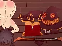 megumin begs black man to fuck her in konosuba parody