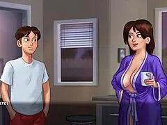 Why Does Busty Stepmom Flash Huge Breasts in Game?