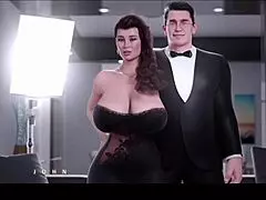 Touching Stepmom in Front of Boyfriend in 3D Hentai?