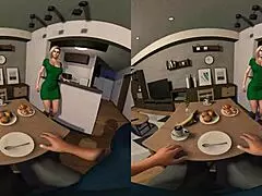 visiting my sweet aunt-in-law marge in vr, bent over action awaits