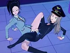 i’m obsessed with yao momo and camie utsushimi banging in heroin costumes from my hero academia.