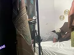 Behind the scenes, watch intense porn shoot action in the bedroom series