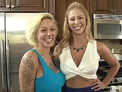 Two Blonde Milf Lesbians Strap-On Fucking - Care to Watch Them Play?