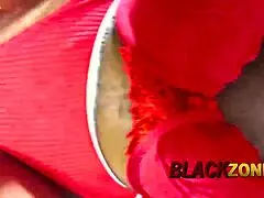 Lovely Moment With Father Christmas Santa Having Good Time