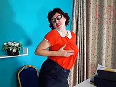 Sexretary Secretary Flashes Pussy on Security Cam Under Office Desk