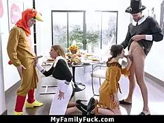 hey, stepfamily, why we bangin' in a hot foursome on this dinner table?