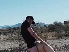 Risky outdoor fun caught on the roadside with blonde wife