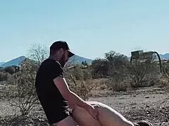 Risky outdoor fun caught on the roadside with blonde wife