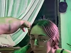 sister-in-law gets messy with milk in amateur setting