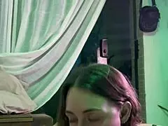 sister-in-law gets messy with milk in amateur setting