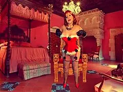 Granny Carmen Claus in Cheating Christmas Elf Fuck. Milf Gets Bent Over by Santus in POV Action.