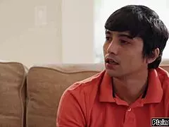 Big Tits Stepmom Fucks Stepson for Getting a Job