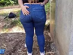 Chubby Blonde Shakes Huge Ass During Wild Forest Orgy